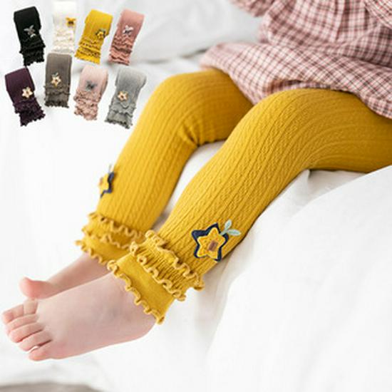 White Knit Girls' Leggings & Tights Set with Bow - Baby Bodysuit, Base Layer, Socks for Spring & Autumn