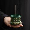 Green Sandstone Thousand Buddha Lotus Incense Holder Incense Smoke Waterfall Incense Burners Aromatherapy Censer Home Craft Gift