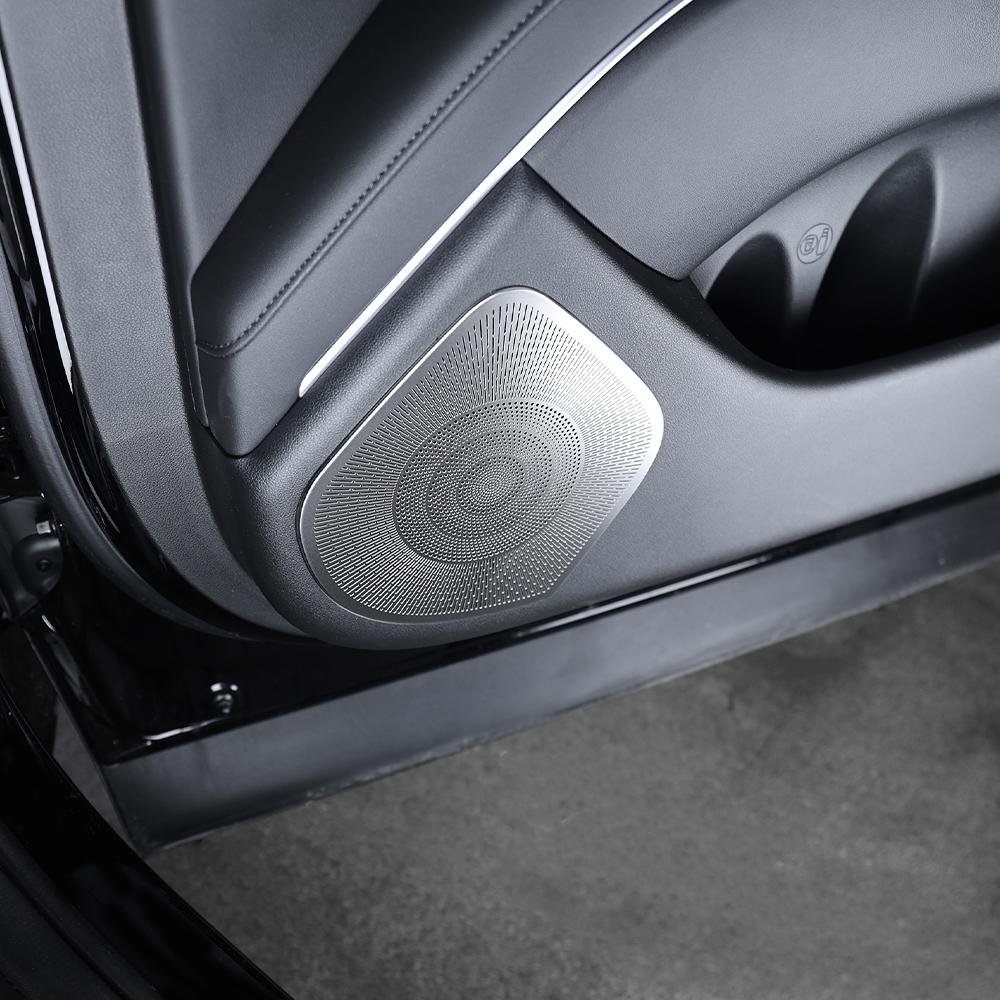 For Hyundai Palisade LX3 2026 Silver Stainless Steel Door Speaker Horn Cover Scratch Resistant Bright Mask Trim LHD/RHD