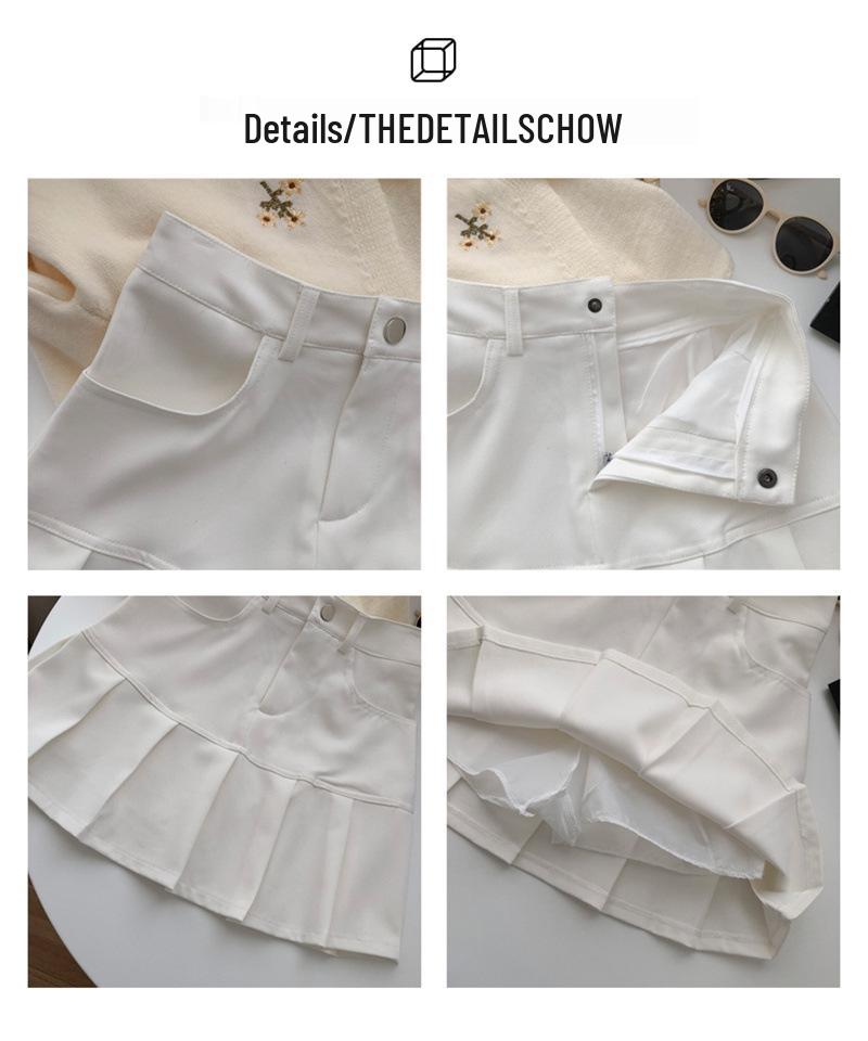 2024 Sommer Damen Plissee High Waist Kurzer A-Linien-Rock