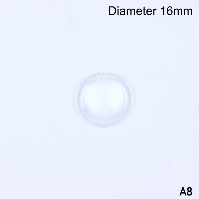 8-44 Mm Round Transparent Acrylic Plano-Convex Lens Flashlight Led Lens Focusing Torch Accessories Magnifying Glass Convex Lens