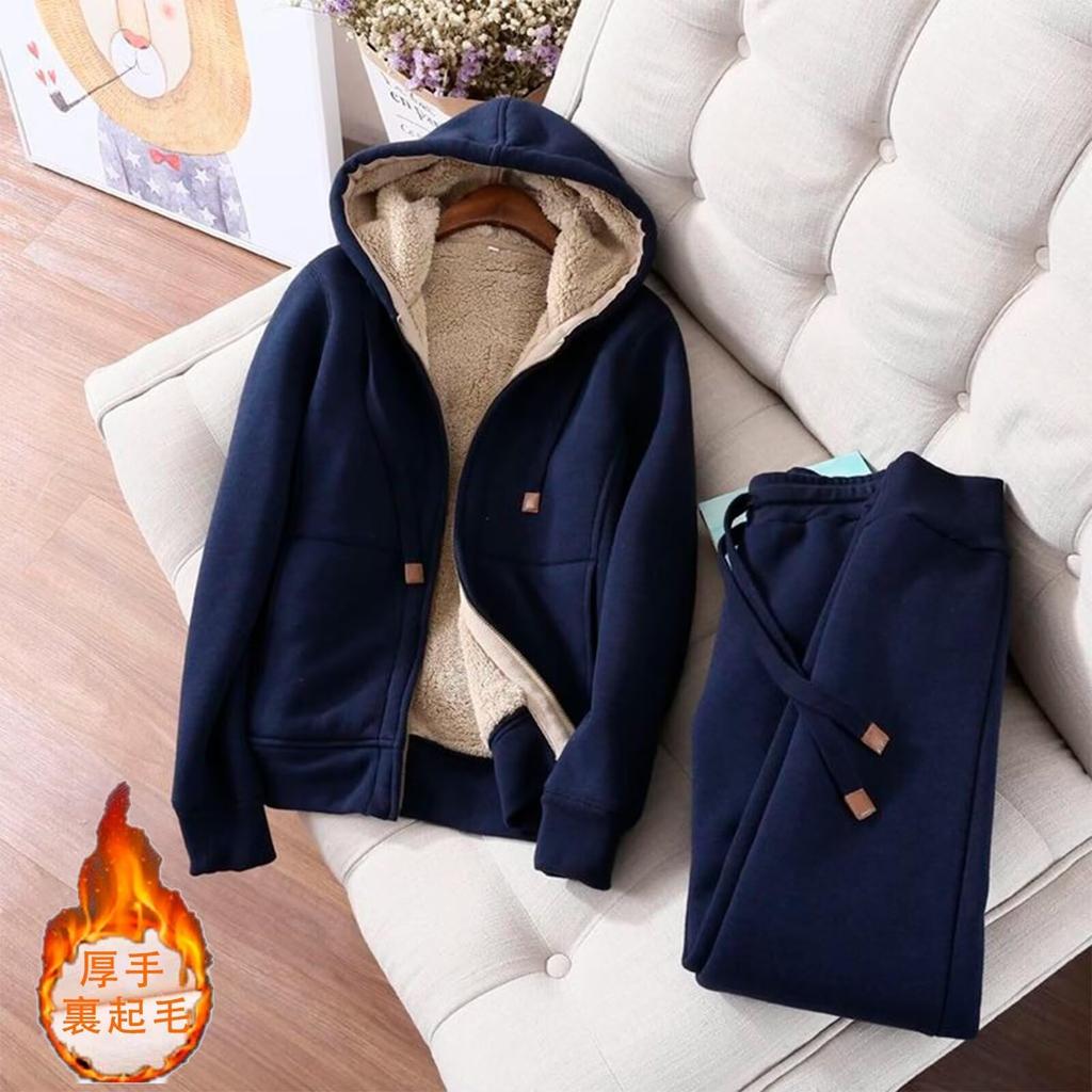 Vasarhely Sweatsuit for Fall and Hoodie and Jogger Perfect for Cold Weather and Casual Wear Women's Set, Fleece-Lined, Winter, Sportswear, Pants,