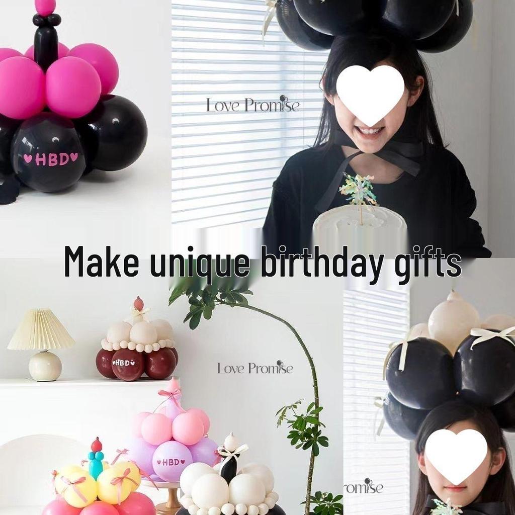 Wind-Themed Birthday Cake Balloon and Photo Prop Hat for Kids
