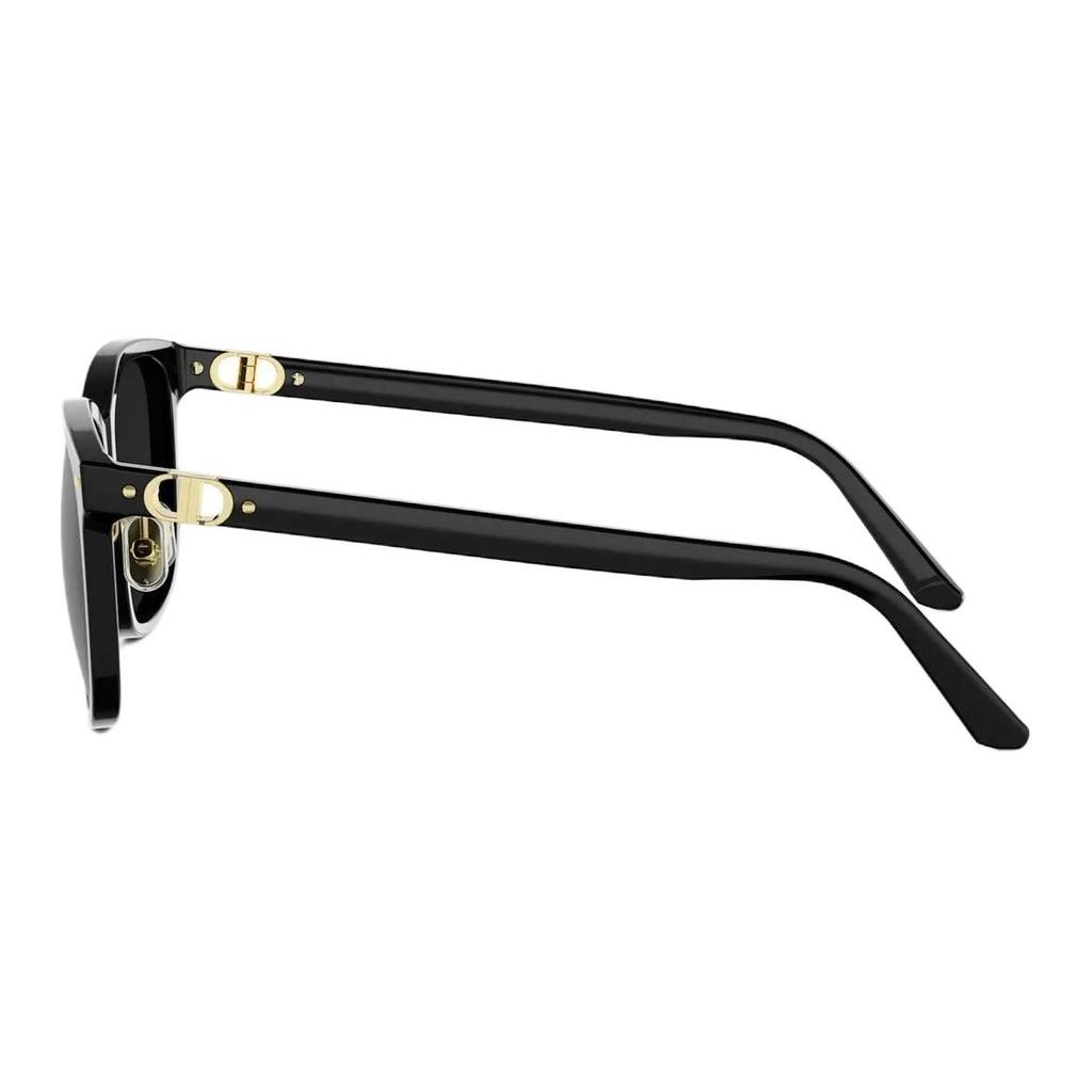 Dior Logo Frame Irregular Shape Sunglasses Unisex Sunglasses Black PETIT-CD-S2F-10A0