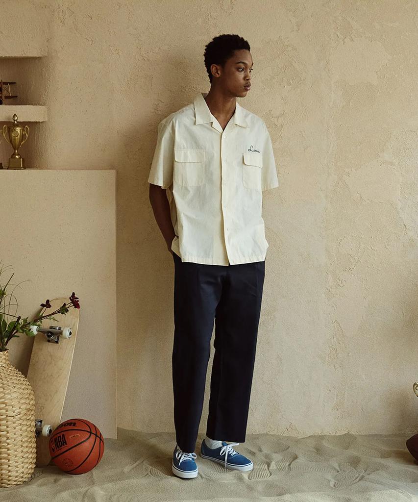 Jelolaunji [Italian Material] Canonico Comfort Wool Slacks Navy