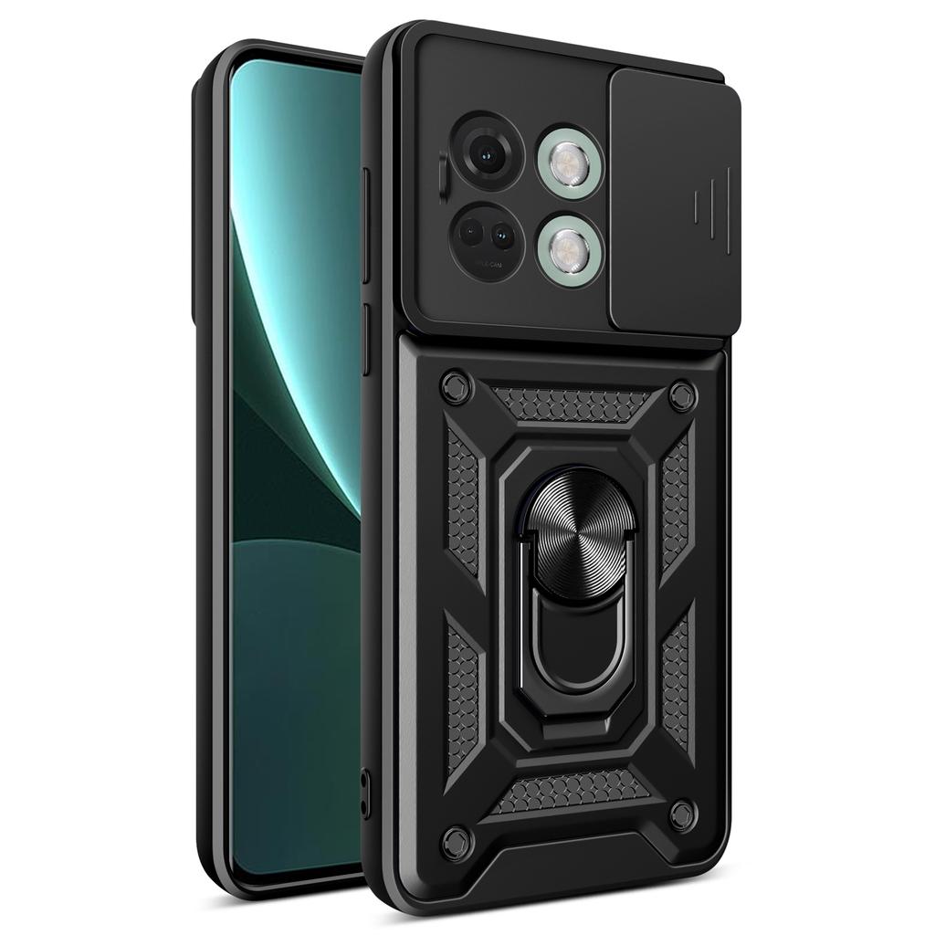 For OnePlus Ace 3 5G/12R 5G Case PC+TPU Camera Protection Phone Cover Built-in Kickstand