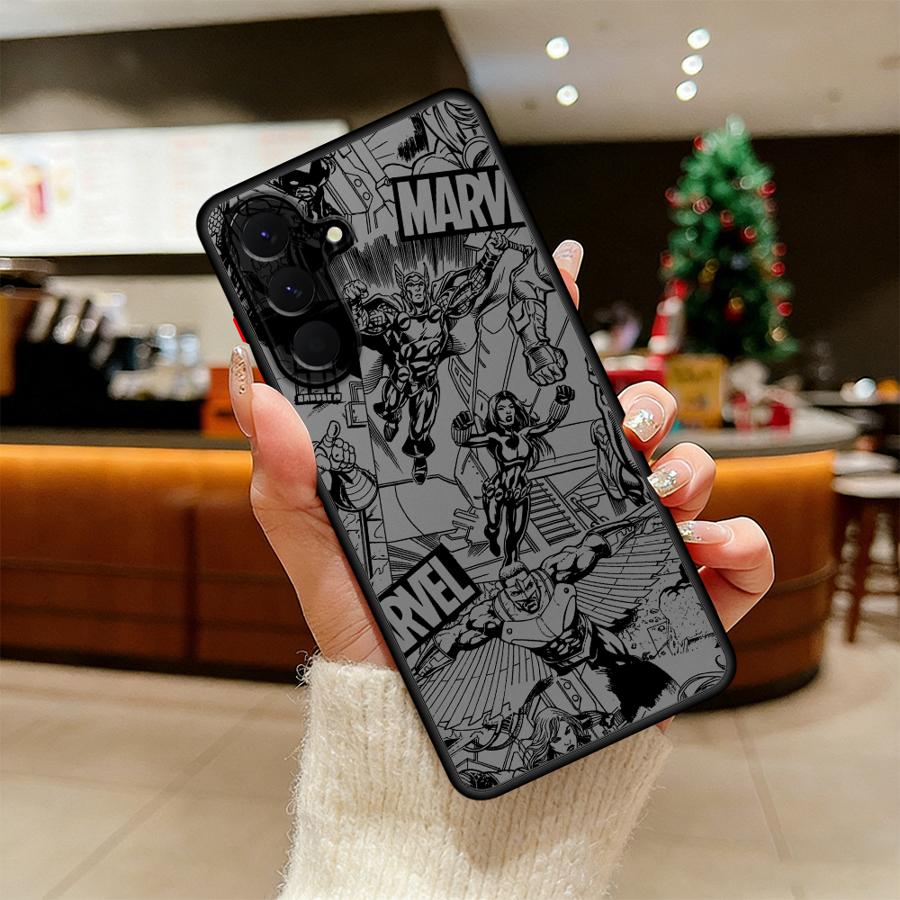 Pouzdro pro Samsung Galaxy A54 A35 A53 A52S A72 A17 A52 A73 A33 A16 A15 A14 A23 A34 A36 A56 A55 Kryt na telefon Logo hrdiny Marvel