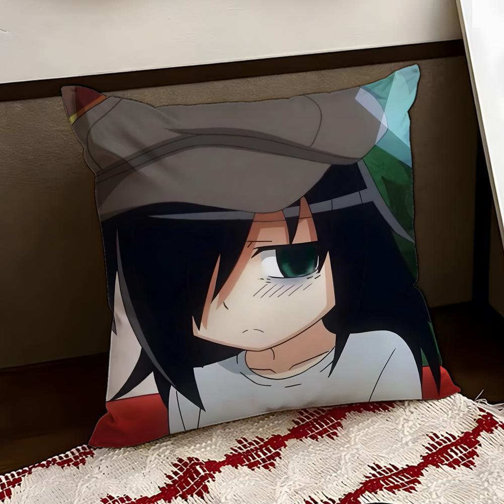 Anime TTomoko KKuroki Cushion Cover Reversible Soft Durable Pillow Cover Home  Car MultiScene Use for Daily Comfort
