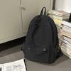 Solid Color Student Schoolbag Women's Large Capacity Backpack Men's Travel Backpack