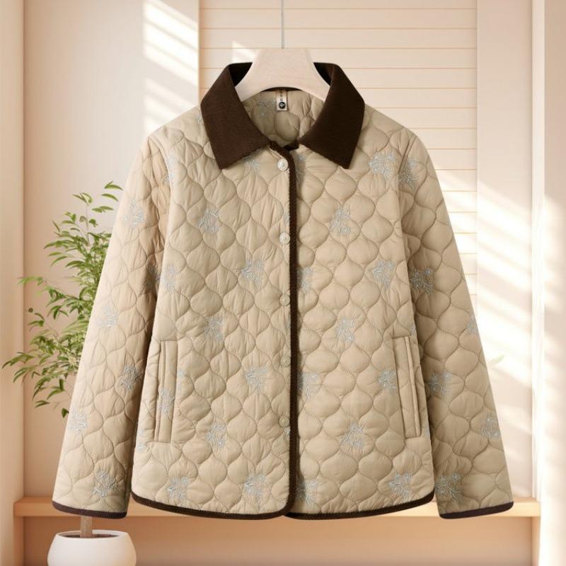 New warm padded jacket mother padded jacket padded padded thickened padded jacket short leave-in padded jacket women