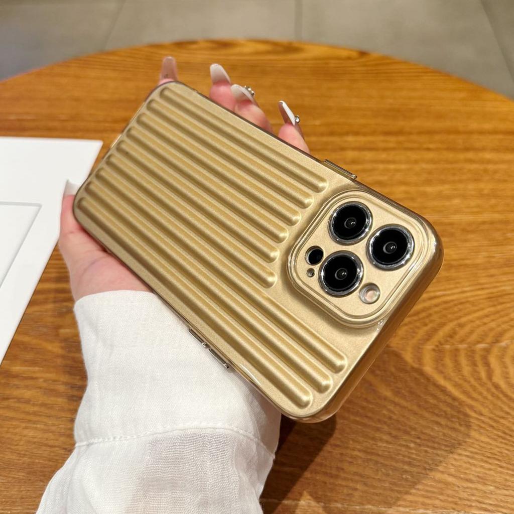 Vertical Pattern Light Column Mobile Phone Case for Apple Mobile Phone Case High-end Electroplated Four-corner Airbag Mobile Phone Case