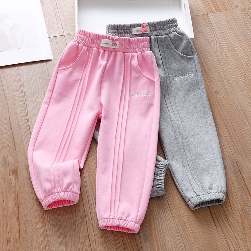 Girls' Pants Spring Cotton Casual Sports Pants Little Girls' Pants