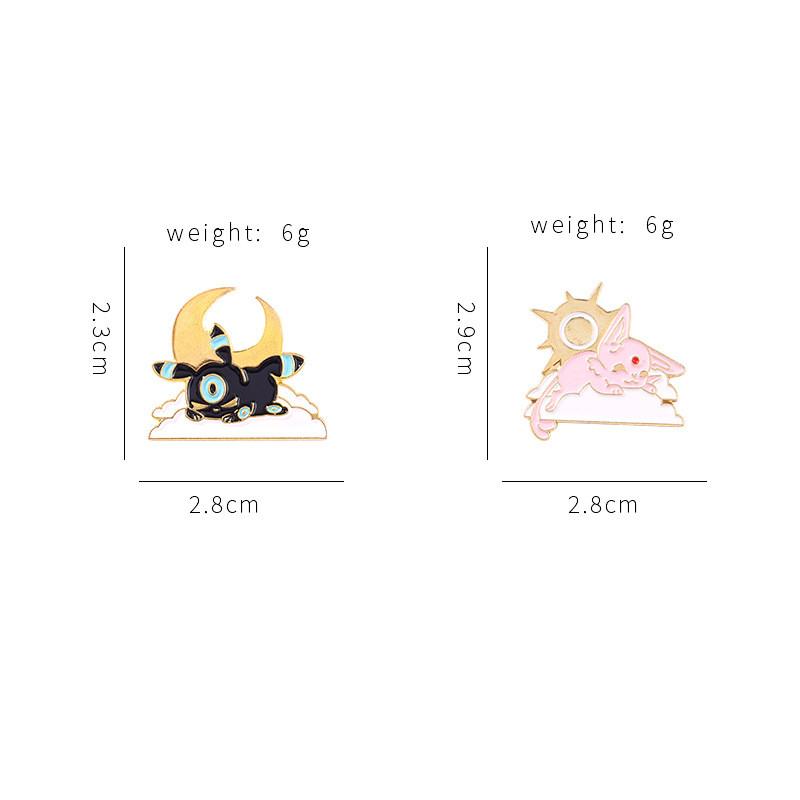 Adorable Anime Cartoon Couple Brooches Unique Animal Design Fashionable Accessories