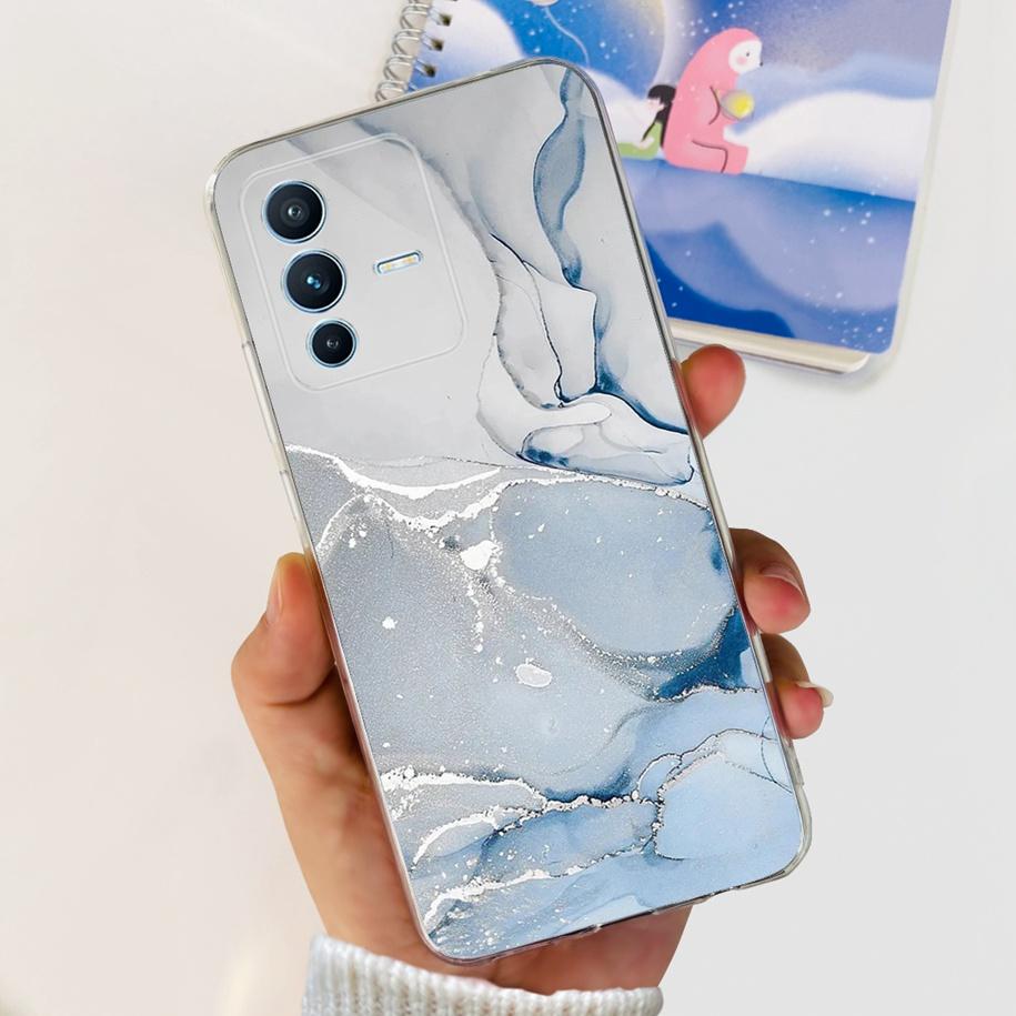 For Vivo V23 Pro V2132 Case For Vivo V23 5G V2130 V2303 Cover Fashion Flower Clear Silicone Phone Case For Vivo V23e V 23 Bumper