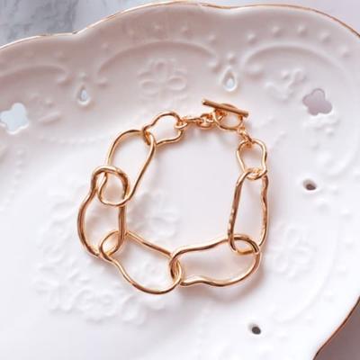 Women's 15K Gold Plated Layered Chain Bracelet