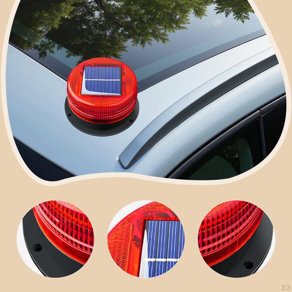 Solar Strobe Light for Car Warning Marine Trucks Crane Tower