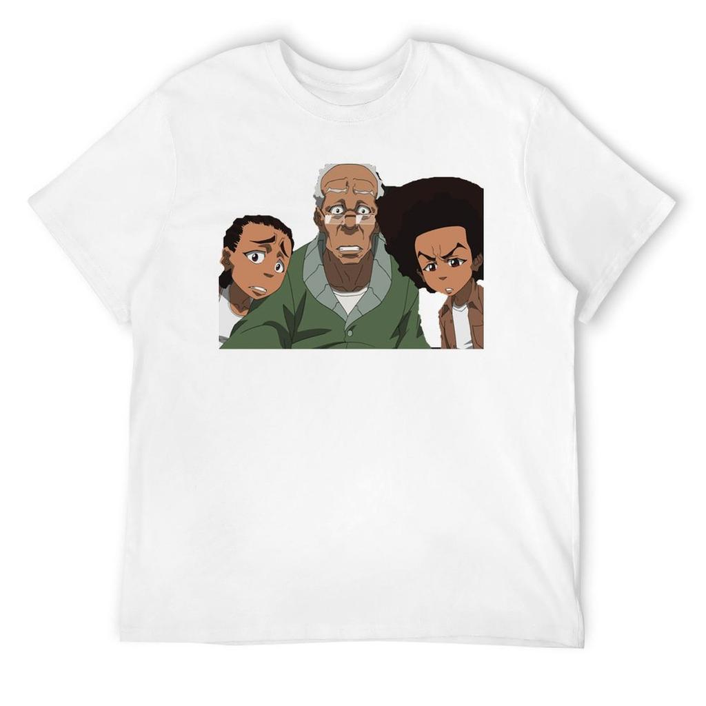 The Boondocks Huey T-Shirt New Edition Plain Animal Prinfor Boys Oversized T Shirt Men