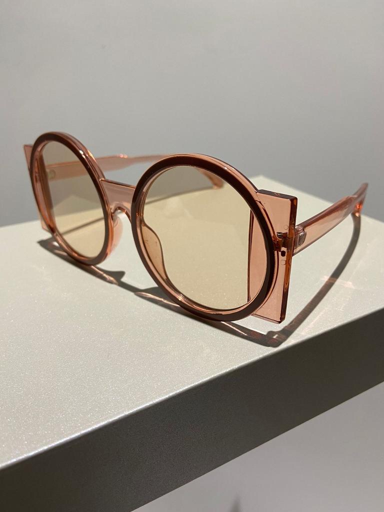 Oversized Round Sunglasses for Women Color-Block Trendy and Fashionable UV Protection Shades for Driving Beach Party Sun Glasses