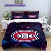 Montreal Canadiens3 Pattern Bedding Quilt Set  Home Decoration  Gift (1 * Duvet Cover + 2 * Pillowcase  Without Core)