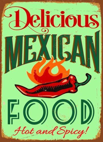 

MEXICAN FOOD Vintage Retro Metal Tin Sign Poster Plaque Garage Wall Decor AAluminum 20x30cm（7.8x11.8inch）