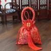 Chinese Style Canvas Flower Drawstring Bag Dragon Phoenix Festive Sugar Bag Storage Bag Korean Style New Year Bucket Bag Wedding