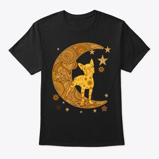Футболка Boston Terrier Moon Dog Сделано в США Размеры от S до 5XL Унисекс XL
