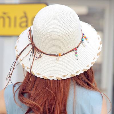 Women'S Spring And Summer Vacation Hat Sun Hat Travel Beach Sun Protection Sun Hat Seaside Beach Hat Wide Brim Hat Fisherman Hat