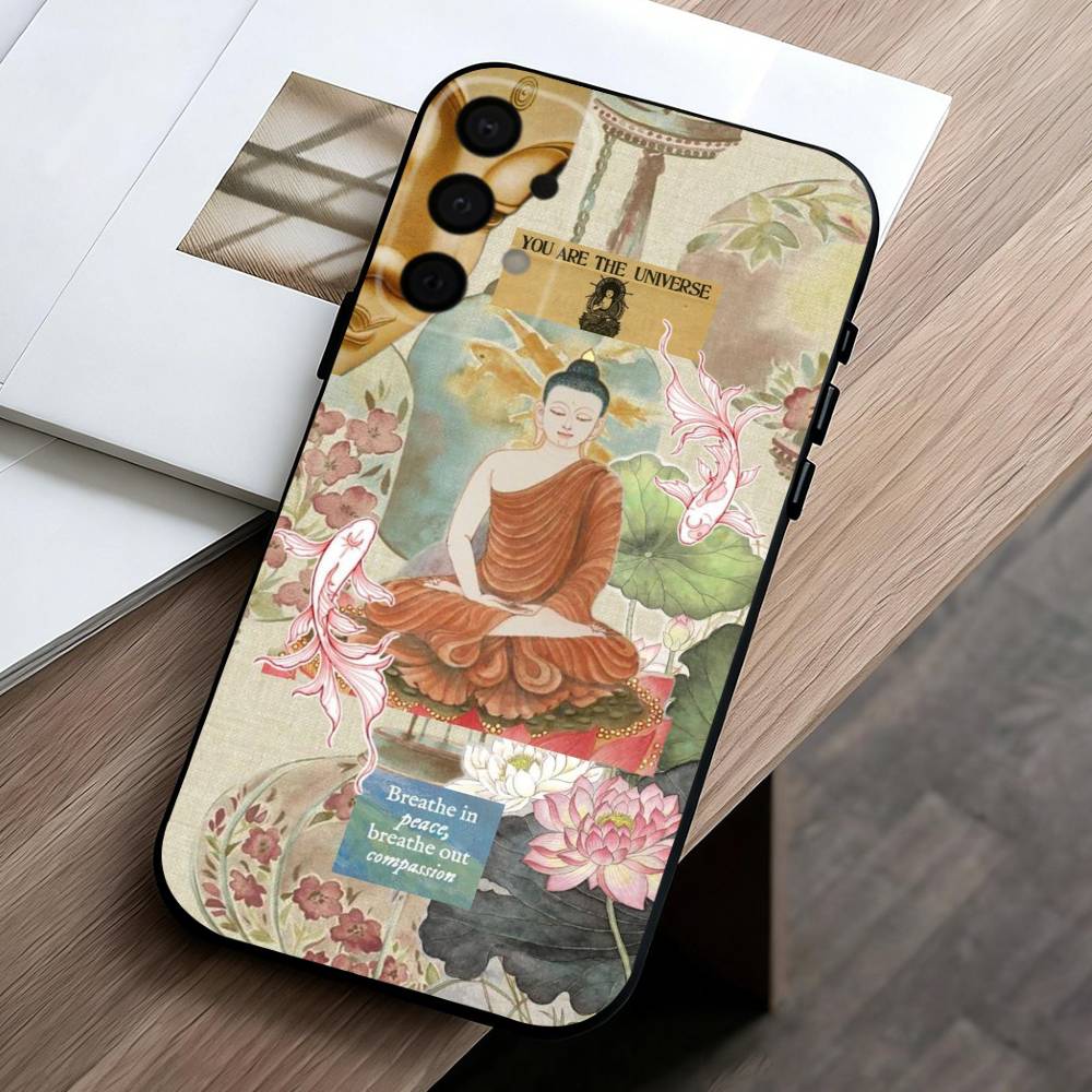The B-Buddha Art  phone Case For Samsung Galaxy A73,A72,A71,A70,A53,A52,A51,Others Soft Black Shell
