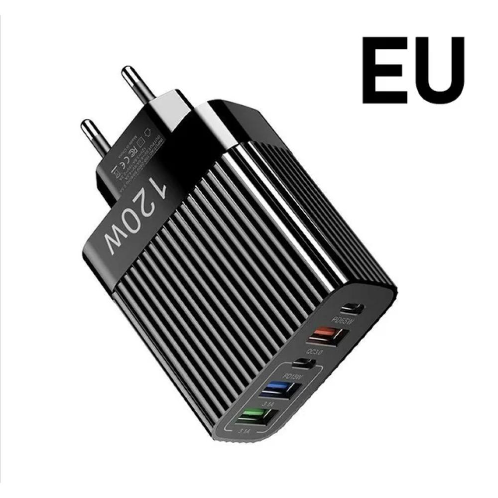 

Для Xiaomi 120 Вт супер быстрое зарядное устройство Head Ultra Charger 5port 3 Usb 2 Type C 10A зарядное устройство быстрая высокоскоростная зарядка для Xiaomi Samsung чёрный