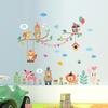 Cartoon Zoo Wall Stickers Children'S Room Kindergarten Scene Layout Wall Stickers Table Restaurant Background Decoration