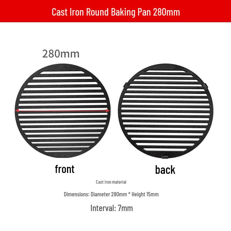 ZISIZ Cast Iron Grill Pan