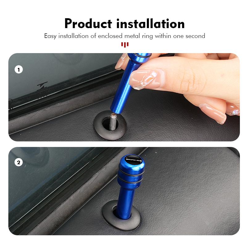 Universal Car Door Lock Knob Pull Pins Aluminum Alloy Security For Mercedes Benz AMG A B C E S G Class W201 W210 W108 W205 W203