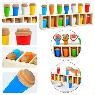 Farbzuordnungsspiel-Set Bunte Flaschen Pädagogisches Ratespiel Getränkepuzzle Brett