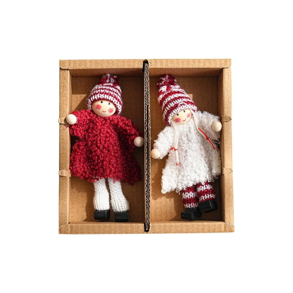 Skiing Doll Christmas Decor Wood Tree Hanging Decor Creative Christmas Ornament Gift