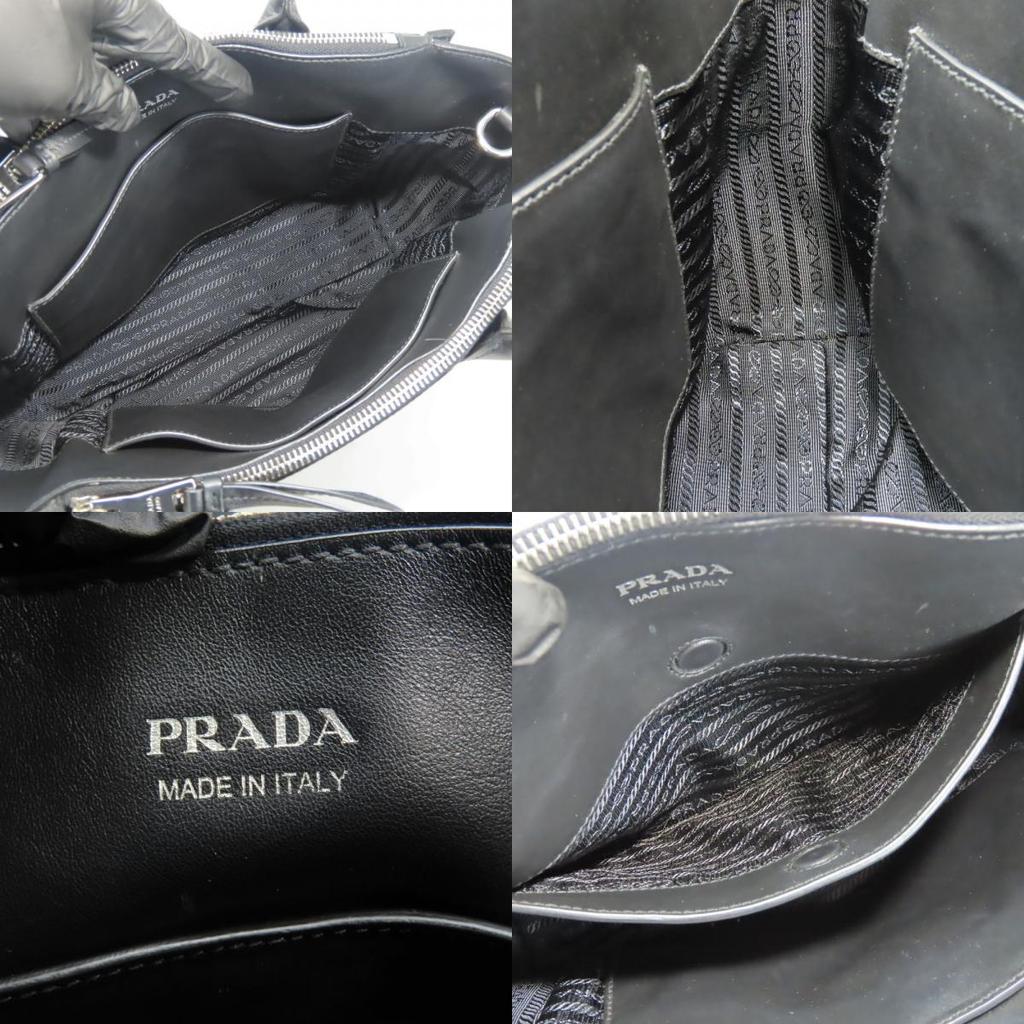 Used PRADA Tote Bag concept Nylon/leather black Shoulder