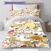 Cat Donut Duo Custom Name Pattern Bedding Quilt Set Quilt Cover Pillowcase Home Birthday Gift(1 * duvet cover + 2 * pillowcase, without core)