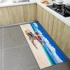 Rutschfeste Waschbare Strandläufer Matte Muschel Seestern Eiscreme Design Teppich für Küche Flur Korridor Heimdekoration Boden Teppich