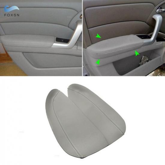 2xInner Gray Leather FRONT L&R Door Armrest Panel Cover For Acura RDX 2007-2012