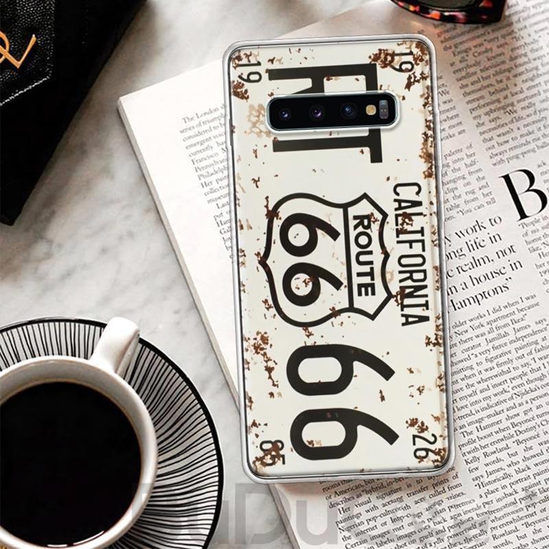 Retro License Plate Number Cover For Samsung Galaxy M12 M21 M30S M31 M32 Phone Case M51 M52 Note 20 Ultra 10 Plus 9 8 J4 J6 + J8