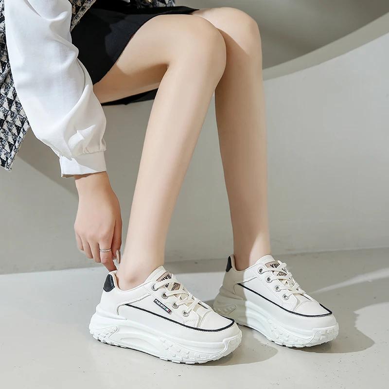 Fashion Woman Shoes Platform Casual Sneakers Women Shoes Flats PU Comfortable Running Shoes Chunky Autumn Sports