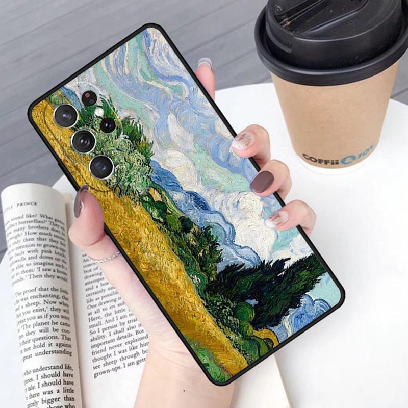 Custodia per telefono con Pittura a Olio di Van Gogh per Samsung Galaxy S24 S25 Ultra S21 S22 Ultra S10E Note 10 Plus Note 20 FE S23