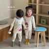 Kids Cotton Pajama Set Boys Girls Soft Sleepwear Long Sleeve Underwear Round Neck A Class Safety Homewear