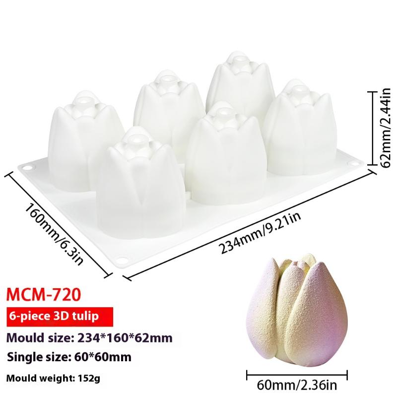

Дизайн в форме бутона тюльпана Силиконовые формы для муссовых тортов Форма для шоколада Форма для свечей Сладкие инструменты Кухонная выпечка