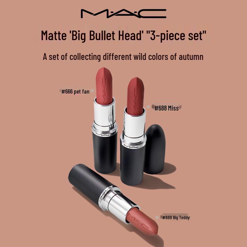M.A.C Limited Edition Lipstick Trio Set