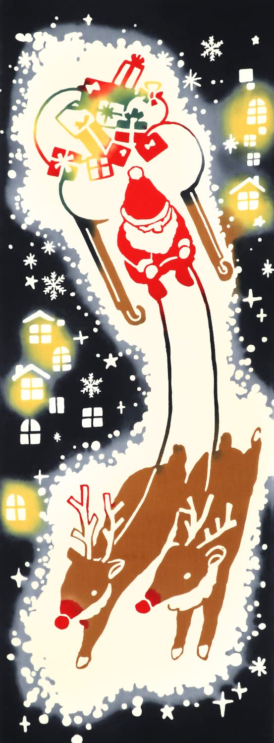 

Airashika Japanese Goods Chusen Tenugui Has Christmas 33 x 90cm Santa Come