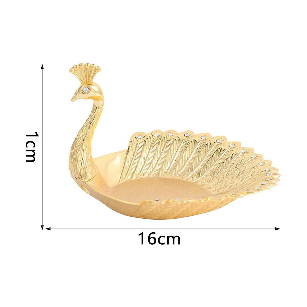 Delicate Swan Fruit Plate Earrings Necklace Dish Candy Tray Bowl Home Decor