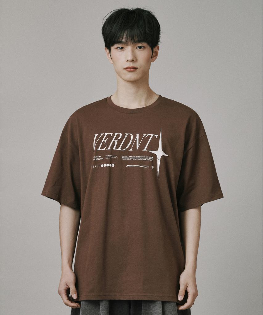 Beodeonteu Flash Logo Short Sleeve T-Shirt [Choco Brown]