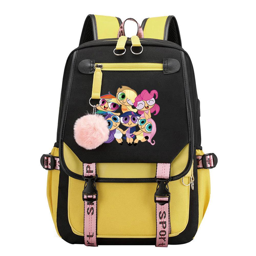 3-delige Schoolrugzakset voor Studenten Grote Capaciteit Oxford Stof Schooltas met Schouderband en Etui Backpack