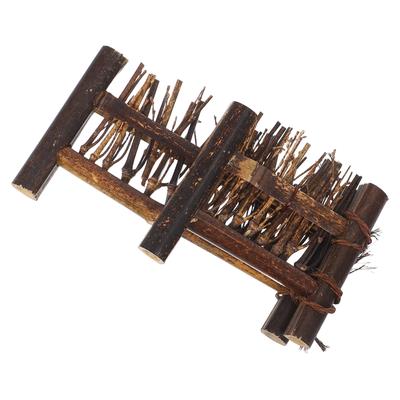 24cm Mini-Zaun Mikrolandschaft Bonsai-Dekoration Gartenornament Feengarten DIY Bastelzubehör Holzpflock für Puppenhaus