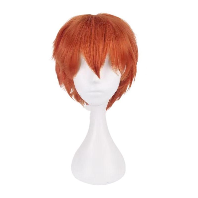 Cos Short Black Cosplay Wig With High Temperature Silk For Anime Costumes